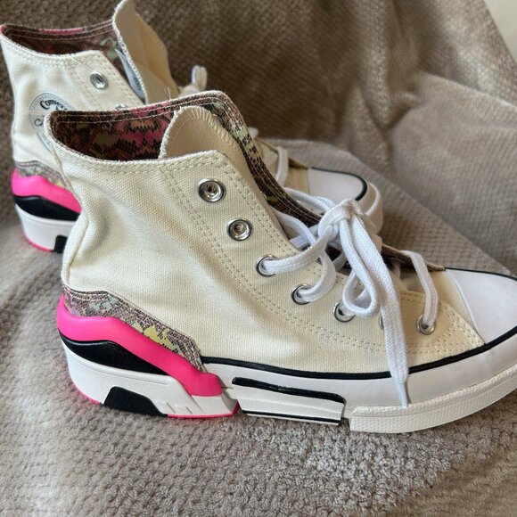 BRAND NEW Converse CPX70 HI TOP Pink and White Snakeskin Shoe, size 7.5 - Picture 7 of 8